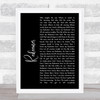 Nicole C Mullen Redeemer Black Script Song Lyric Print
