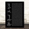 Oasis All Around The World Black Script Song Lyric Print
