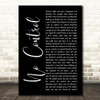 One Direction No Control Black Script Song Lyric Print