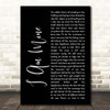 Pearl Jam I Am Mine Black Script Song Lyric Print