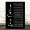 Red Hot Chili Peppers Dani California Black Script Song Lyric Print