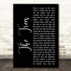 Rush The Trees Black Script Song Lyric Print