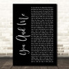SOJA You And Me Black Script Song Lyric Print