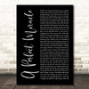 Spiritualized A Perfect Miracle Black Script Song Lyric Print