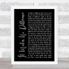 The Band It Makes No Difference Black Script Song Lyric Print