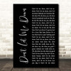 The Beatles Don't Let Me Down Black Script Song Lyric Print