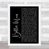 The Courteeners Better Man Black Script Song Lyric Print