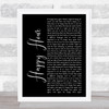 The Housemartins Happy Hour Black Script Song Lyric Print