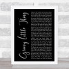Beres Hammond Groovy Little Thing Black Script Song Lyric Print