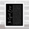 The Rifles The Great Escape Black Script Song Lyric Print
