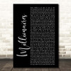 The Script Millionaires Black Script Song Lyric Print