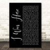 Beyonce I Was Here Black Script Song Lyric Print