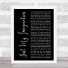 The Temptations Just My Imagination Black Script Song Lyric Print