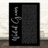 The Weeknd Wicked Games Black Script Song Lyric Print