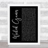 The Weeknd Wicked Games Black Script Song Lyric Print