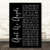 Tim McGraw Ain't No Angels Black Script Song Lyric Print