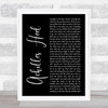 Toploader Achilles Heel Black Script Song Lyric Print