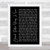 William Whiting Eternal Father, Strong To Save Black Script Song Lyric Print