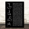 Billy Bragg The Boy Done Good Black Script Song Lyric Print