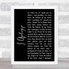Billy Eckstine I Apologize Black Script Song Lyric Print