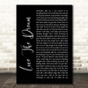 Cast Live The Dream Black Script Song Lyric Print