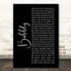 Colbie Caillat Bubbly Black Script Song Lyric Print