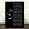 Damien Dempsey Colony Black Script Song Lyric Print