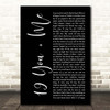 Dan + Shay 19 You + Me Black Script Song Lyric Print