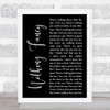 Dave Barnes Nothing Fancy Black Script Song Lyric Print