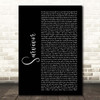 Destiny's Child Survivor Black Script Song Lyric Print