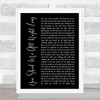 ACDC You Shook Me All Night Long Black Script Song Lyric Print