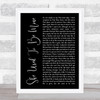 Katharine McPhee She Used To Be Mine Black Script Song Lyric Wall Art Print