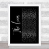 Beartooth The Lines Black Script Song Lyric Wall Art Print