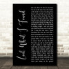 Lady Gaga Look What I Found Black Script Song Lyric Wall Art Print