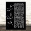Led Zeppelin The Rain Song Black Script Song Lyric Wall Art Print