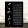 Ben Howard Keep Your Head Up Black Script Song Lyric Wall Art Print