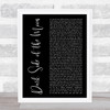 Lil Wayne Dark Side of the Moon Black Script Song Lyric Wall Art Print