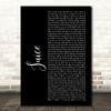 Lizzo Juice Black Script Song Lyric Wall Art Print