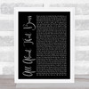Meghan Trainor All About That Bass Black Script Song Lyric Wall Art Print