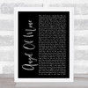 Monica Angel Of Mine Black Script Song Lyric Wall Art Print