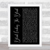 Mumford & Sons Blind Leading The Blind Black Script Song Lyric Wall Art Print