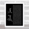 Paramore Hard Times Black Script Song Lyric Wall Art Print