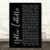 Pearl Jam Yellow Ledbetter Black Script Song Lyric Wall Art Print