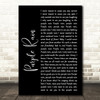 Prince Purple Rain Black Script Song Lyric Wall Art Print