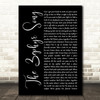 Red Hot Chili Peppers The Zephyr Song Black Script Song Lyric Wall Art Print