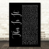 Scotty McCreery This Is It Black Script Song Lyric Wall Art Print