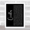 Sub Urban Cradles Black Script Song Lyric Wall Art Print
