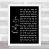 The Platters Only You (And You Alone) Black Script Song Lyric Wall Art Print