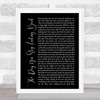 Thomas Rhett The Day You Stop Looking Back Black Script Song Lyric Wall Art Print