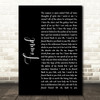 Toulouse Found Black Script Song Lyric Wall Art Print